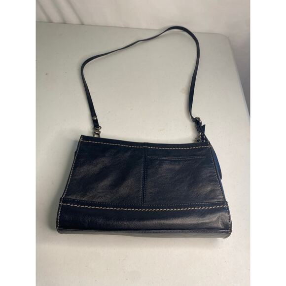 The Sak Iris Leather Crossbody Clutch Purse Classic Black Bag Small Boho - Picture 5 of 12